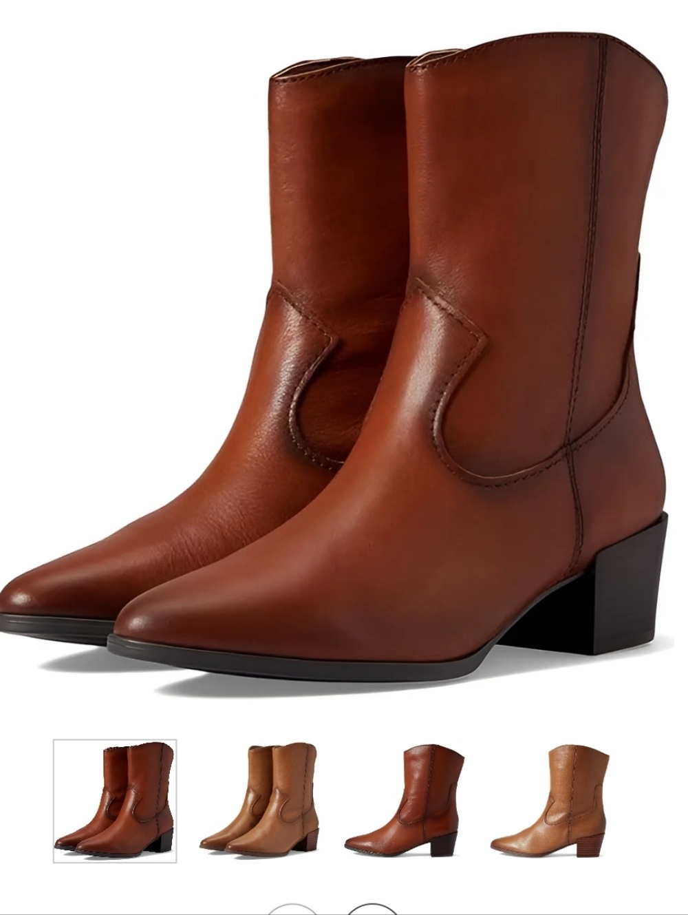 Naturalizer Gaby Women's Brown Leather Western Boot